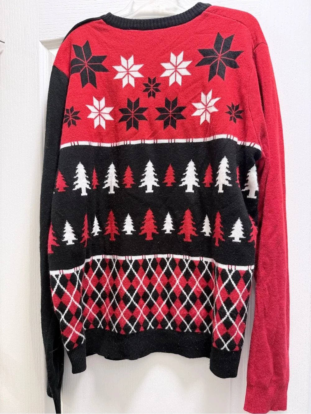 Portland Trail Blazers Holiday Crewneck Sweater - Red & Black